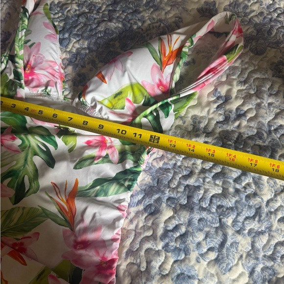 Lauren Ralph Lauren Floral One Piece Swimsuit - Pink and Green - Picture 7 of 7